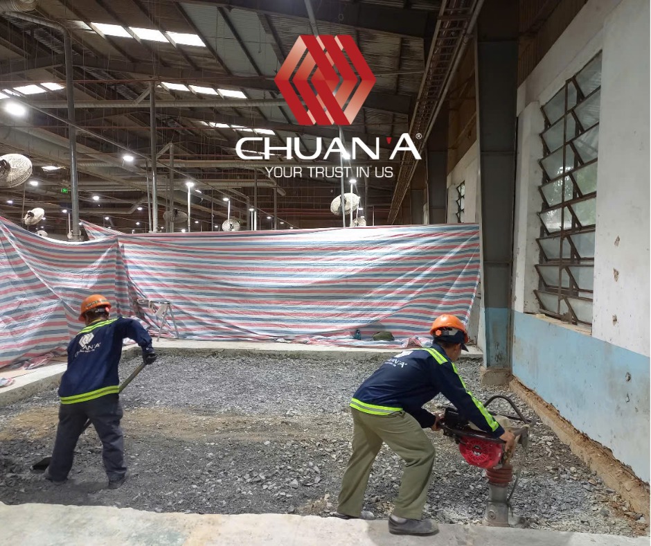 THI CÔNG BỆ MÓNG MÁY