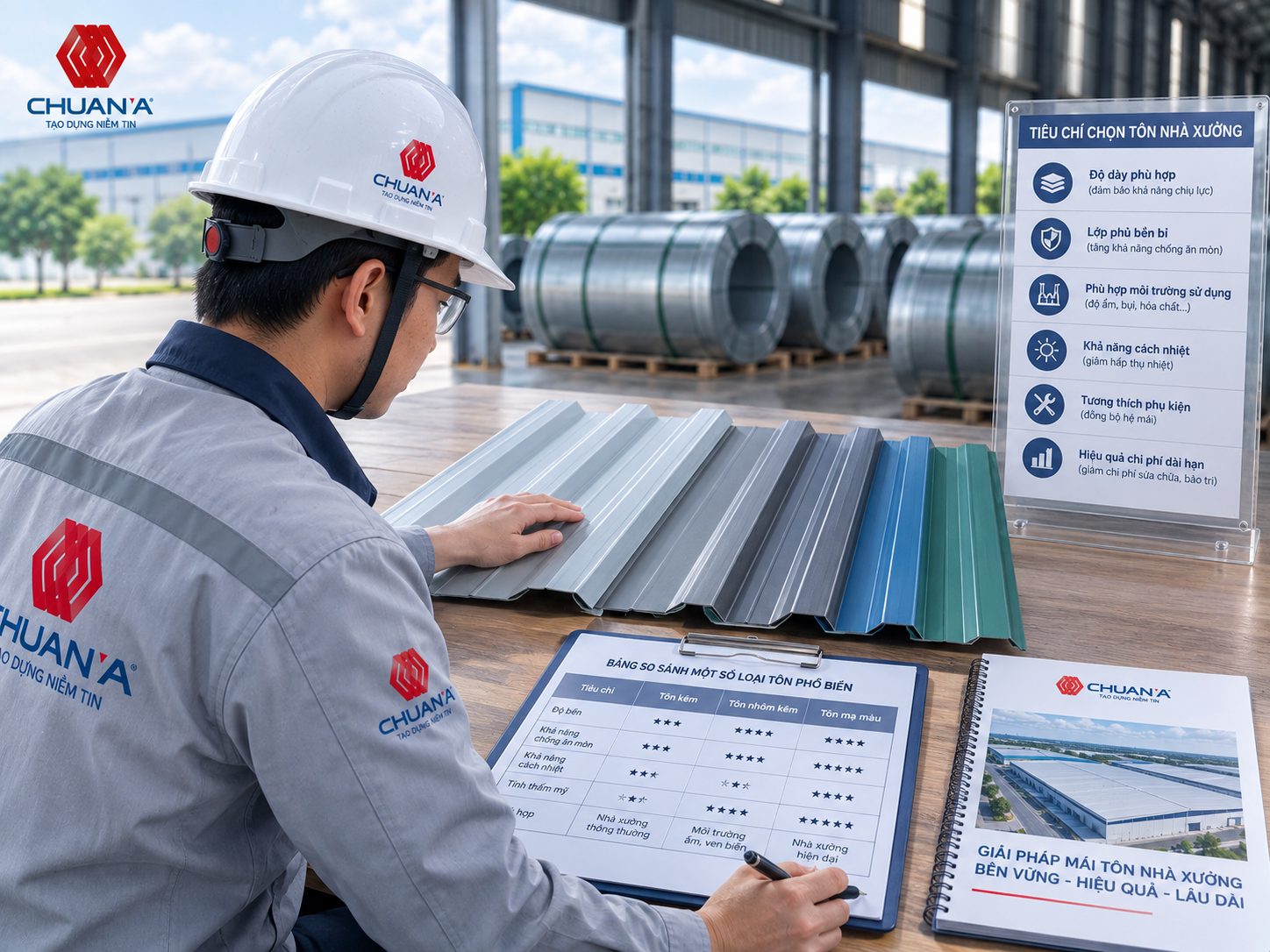 Cách chọn tôn nhà xưởng phù hợp: Độ dày, lớp phủ và môi trường sử dụng