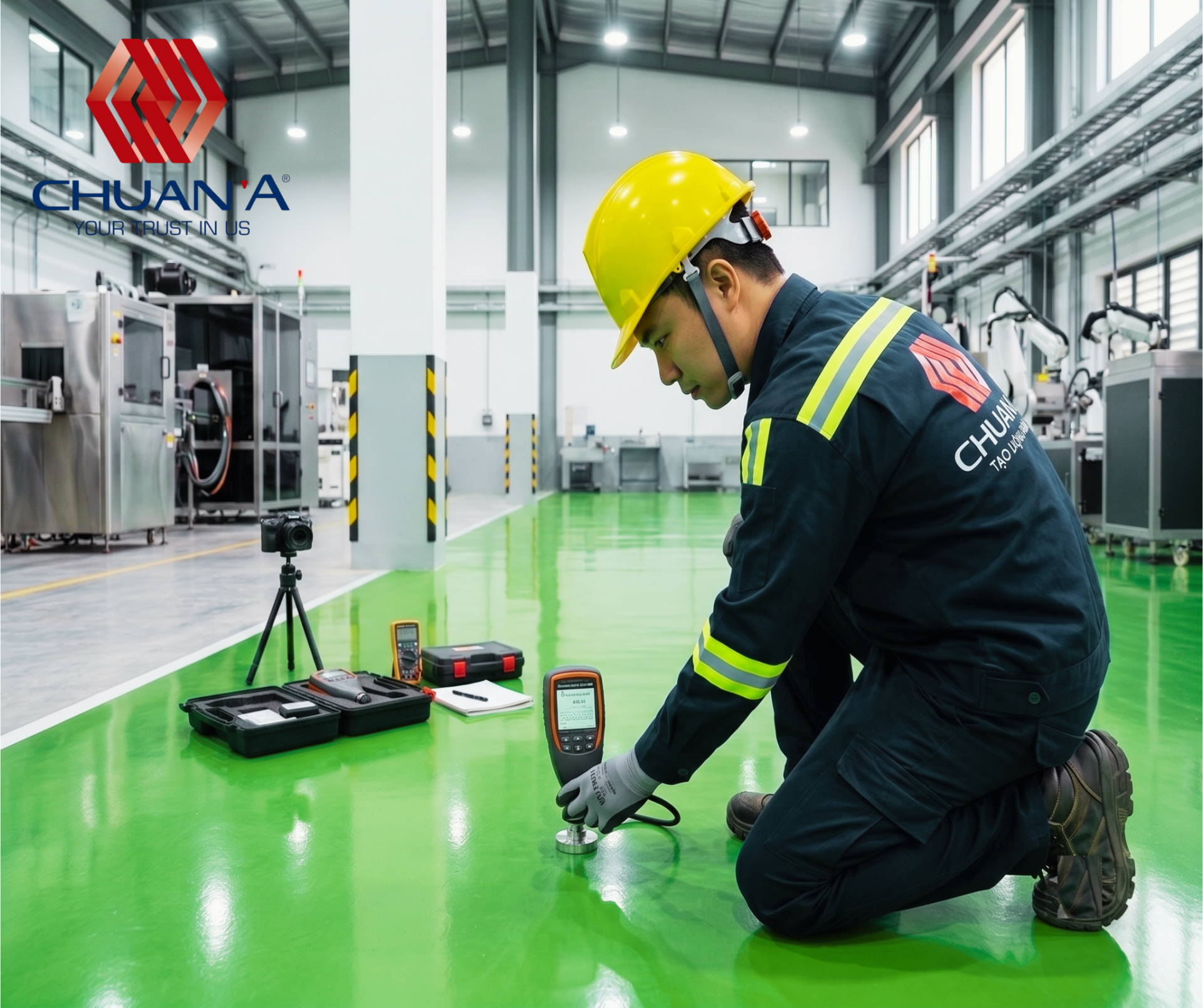 Tiêu Chuẩn Nghiệm Thu Bề Mặt Sơn Nền Epoxy Nhà Xưởng Đạt Chuẩn ISO